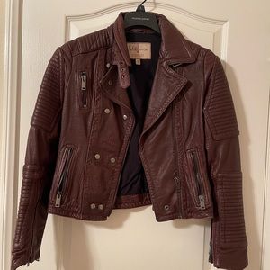 Wilsons Maroon Leather Jacket